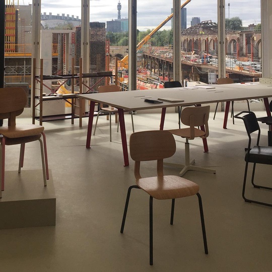 Industrial back drop to @vgoodandproper exhibition stand @thedesignjunction Cubitt House... #Designjunction #djKX #LDF #Design #kingscross #london #bttower #coaldrops #Argent #immersedindesign