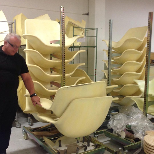 Factory visit to see Oyster chair production at Offecct... @offecctofficial #Offecct #production #madebysweden #Sweden #Tibro #Oyster #michaelsodeaustudio #michaelsodeau #modern #simplicity