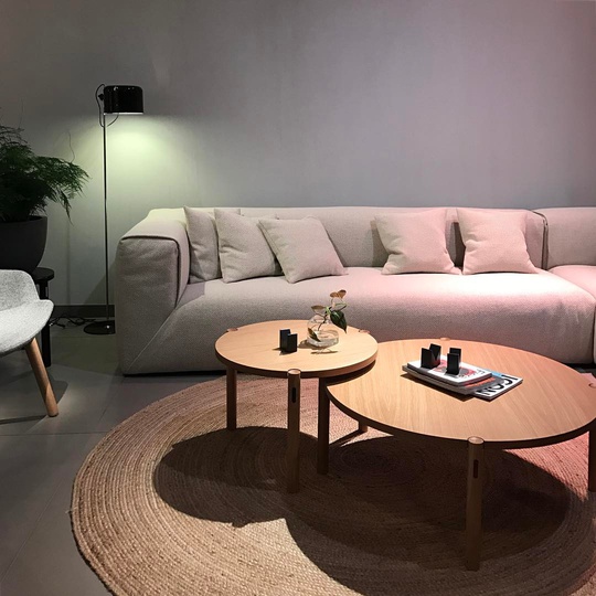 PAC sofa system for @modusfurniture launching at Salone Del Mobile Hall20 E20... #PAC #salonedelmobile #modusfurniture #simplicity #madebyhand #michaelsodeaustudio #michaelsodeau #design #Milano
