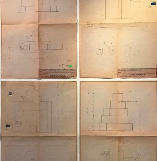 Ettore Sottsass drawings for a collection of ceramic teapots... #breradesigndistrict #salonedelmobile #Milano #exhibition #ettoresottsass