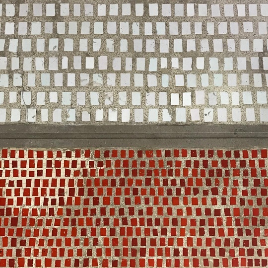 Glass terrazzo floor at the Olivetti showroom... #carloscarpa #detail #design #venezia #olivetti