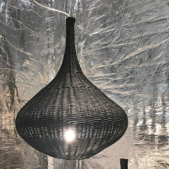 Spin pendant lamp designed for @gervasoni1882 at Salone Del Mobile Hall5 F15... #madebyhand #Milano #gervasoni #michaelsodeaustudio #michaelsodeau #woven #simplicity #moderncraft #artisan #design #lamp @isaloniofficial