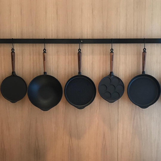 Cast Iron Pans by Skeppshult... #simplicity #castiron #potsandpans #stockholm #stockholmfurniturefair #madeinsweden